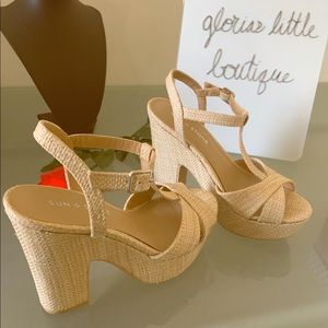 Cork Wedge Sandal Heels